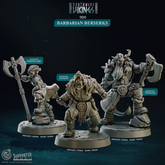 Barbarian Berserks 3D-printed model